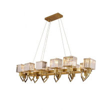 Retro Short Cristal Ceiling Lamps Luxury Hanging Led Crystal Chandelier